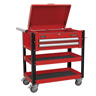Heavy-Duty Mobile Tool & Parts Trolley 2 Drawers & Lockable