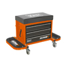 Sealey Mechanic's Utility Seat and Toolbox Orange