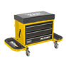 Sealey Mechanic's Utility Seat and Toolbox Yellow