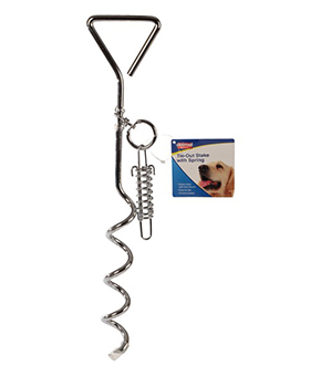 PPI Spiral Tie Out Stake With Spring PPI Spiral Tie Out Stake With Spring