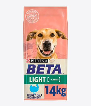 Beta Light Dog Food.