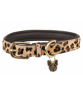Digby & Fox Cow Hair Dog Collar - Leopard