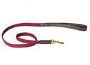 The Weatherbeeta Leather Plaited Dog Lead Brown/Maroon
