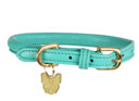 Digby & Fox Rolled Leather Dog Collar Teal