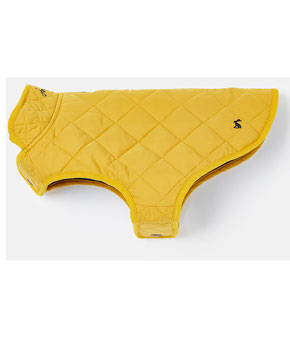 Joules Quilted Dog Coat Antique Gold
