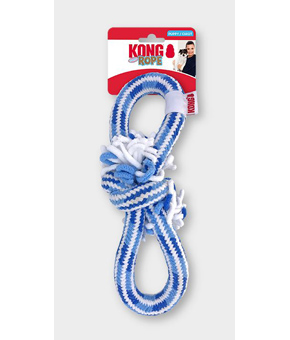 Kong Rope Tug Puppy Assorted Colours Pink/Blue