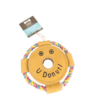 Benji and Flo Crazy Faces Dog Toys - U Donut